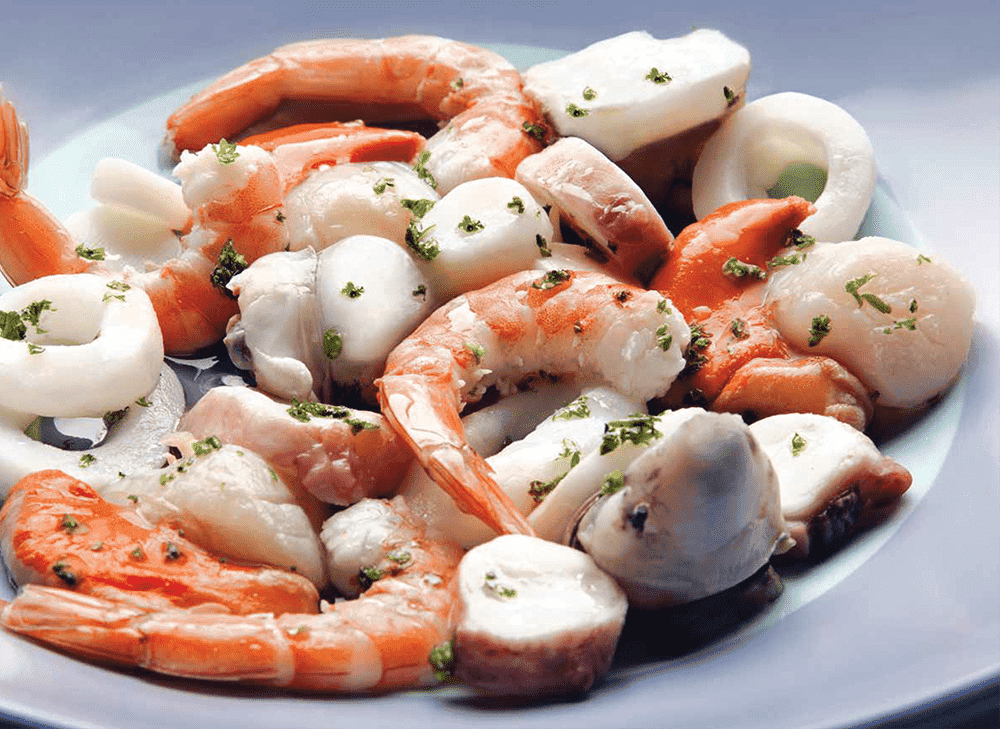 Sea food background of the about section